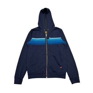 Aviator Nation 5 Stripe Full Zip Hoodie Youth Size 14 Retro Loungewear